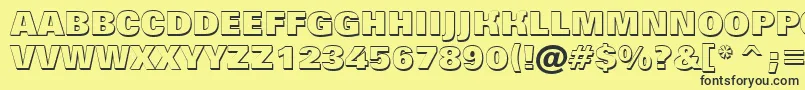 Grotic9 Font – Black Fonts on Yellow Background