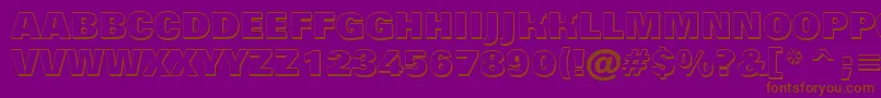 Grotic9 Font – Brown Fonts on Purple Background