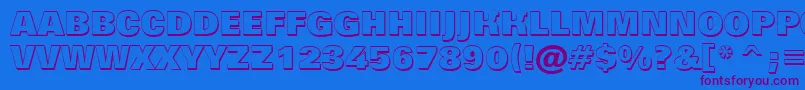 Police Grotic9 – polices violettes sur fond bleu