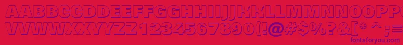 Grotic9 Font – Purple Fonts on Red Background