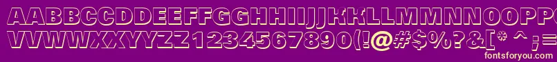 フォントGrotic9 – 紫の背景に黄色のフォント