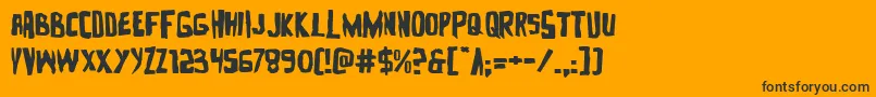 Zakensteinexpand Font – Black Fonts on Orange Background