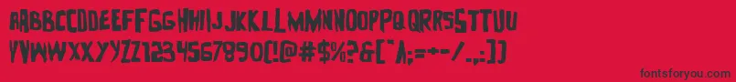 Zakensteinexpand Font – Black Fonts on Red Background