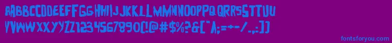 Шрифт Zakensteinexpand – синие шрифты на фиолетовом фоне