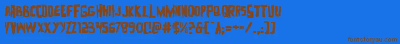 Zakensteinexpand Font – Brown Fonts on Blue Background