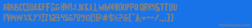 Zakensteinexpand-Schriftart – Graue Schriften auf blauem Hintergrund