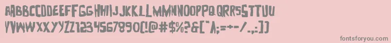 Zakensteinexpand-Schriftart – Graue Schriften auf rosa Hintergrund