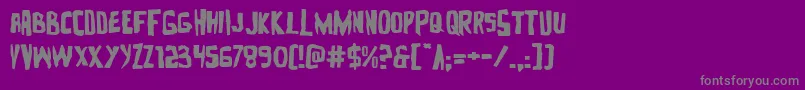 Zakensteinexpand-fontti – harmaat kirjasimet violetilla taustalla