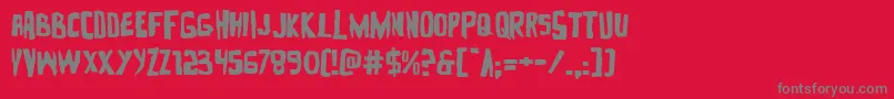 Zakensteinexpand-fontti – harmaat kirjasimet punaisella taustalla