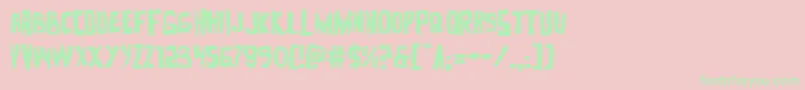 Zakensteinexpand Font – Green Fonts on Pink Background