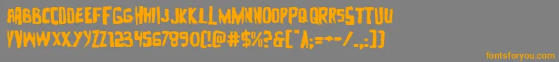 Zakensteinexpand Font – Orange Fonts on Gray Background