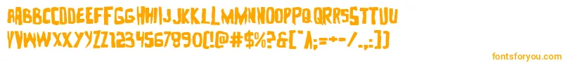 Zakensteinexpand-Schriftart – Orangefarbene Schriften