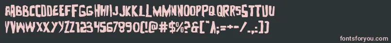 Шрифт Zakensteinexpand – розовые шрифты на чёрном фоне