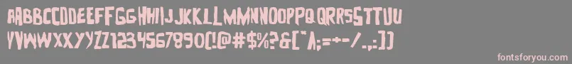 Шрифт Zakensteinexpand – розовые шрифты на сером фоне