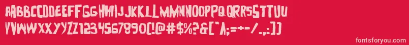 Zakensteinexpand-fontti – vaaleanpunaiset fontit punaisella taustalla