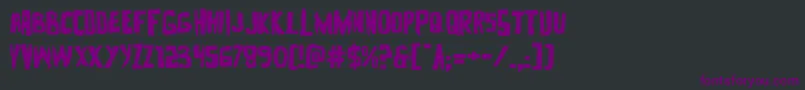 Шрифт Zakensteinexpand – фиолетовые шрифты на чёрном фоне