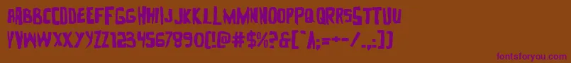Шрифт Zakensteinexpand – фиолетовые шрифты на коричневом фоне