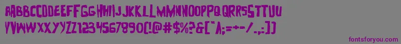 Zakensteinexpand-Schriftart – Violette Schriften auf grauem Hintergrund