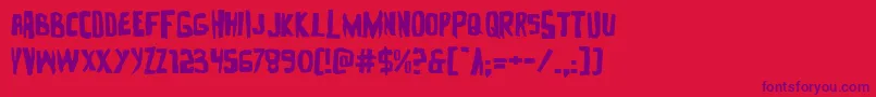 Zakensteinexpand Font – Purple Fonts on Red Background