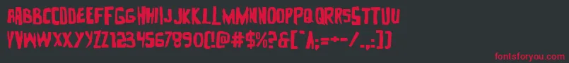 Zakensteinexpand Font – Red Fonts on Black Background