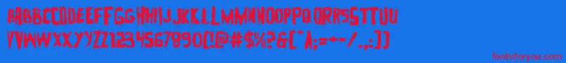 Zakensteinexpand-fontti – punaiset fontit sinisellä taustalla