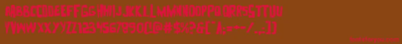 Zakensteinexpand Font – Red Fonts on Brown Background