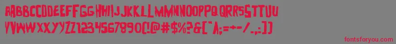 Zakensteinexpand-Schriftart – Rote Schriften auf grauem Hintergrund