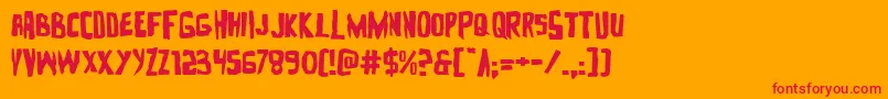 Zakensteinexpand Font – Red Fonts on Orange Background