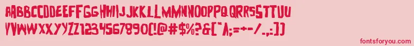 Шрифт Zakensteinexpand – красные шрифты на розовом фоне