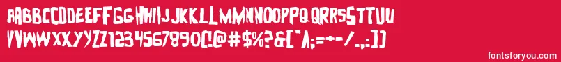 Zakensteinexpand-fontti – valkoiset fontit punaisella taustalla