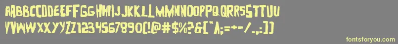 Шрифт Zakensteinexpand – жёлтые шрифты на сером фоне