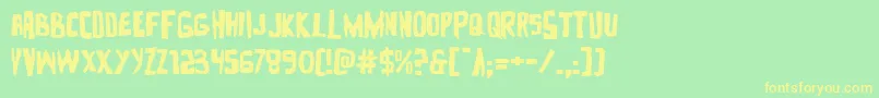Zakensteinexpand Font – Yellow Fonts on Green Background
