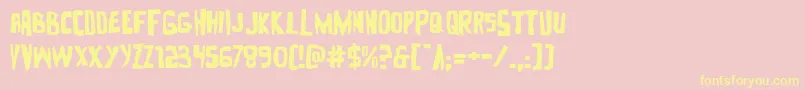 Zakensteinexpand-Schriftart – Gelbe Schriften auf rosa Hintergrund