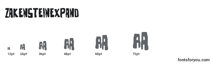Zakensteinexpand Font Sizes