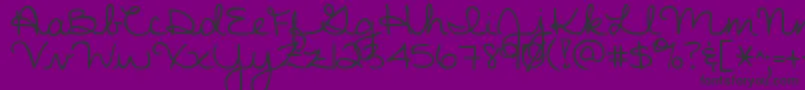 Starsfromoureyes Font – Black Fonts on Purple Background