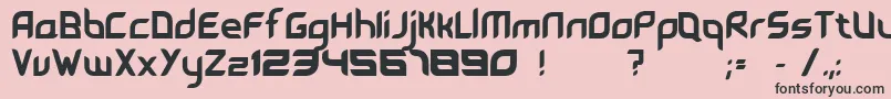 フォントLeave – ピンクの背景に黒い文字