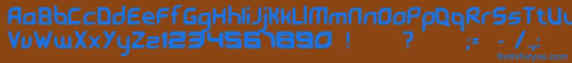 Leave Font – Blue Fonts on Brown Background