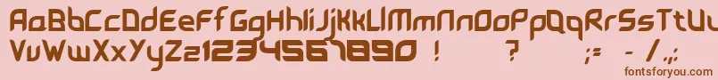 Leave Font – Brown Fonts on Pink Background
