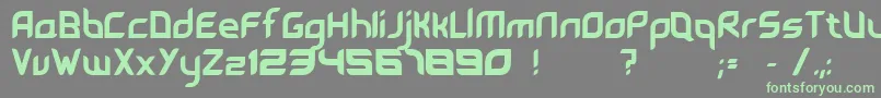 Czcionka Leave – zielone czcionki na szarym tle