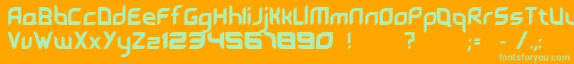 Leave Font – Green Fonts on Orange Background