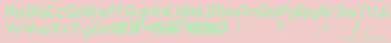 Leave Font – Green Fonts on Pink Background