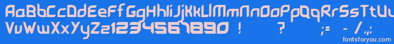 Leave Font – Pink Fonts on Blue Background