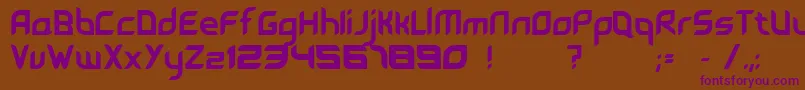 Leave Font – Purple Fonts on Brown Background