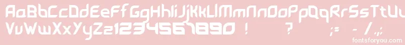 Leave Font – White Fonts on Pink Background