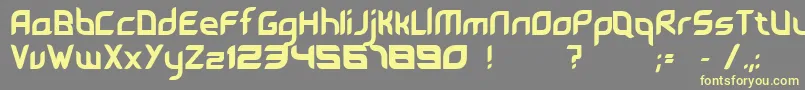 Leave Font – Yellow Fonts on Gray Background