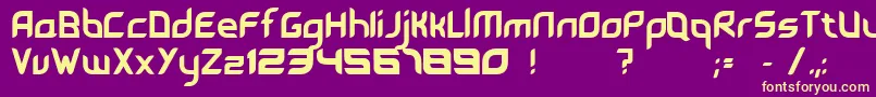 Leave Font – Yellow Fonts on Purple Background