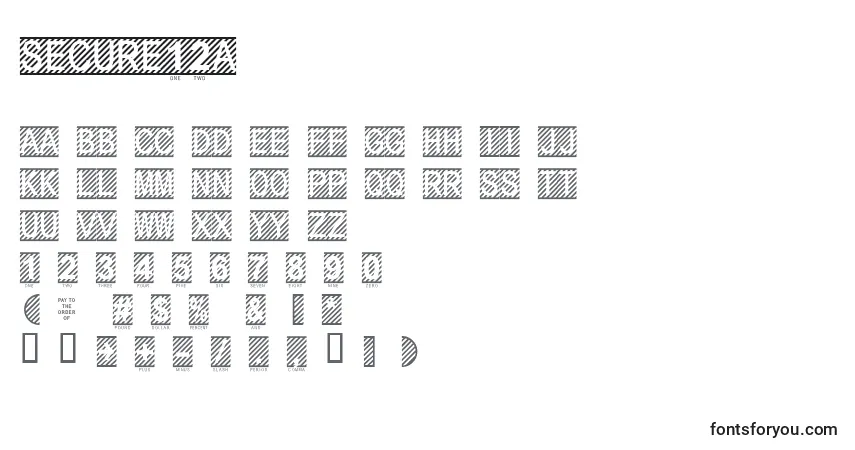 Secure12a Font – alphabet, numbers, special characters
