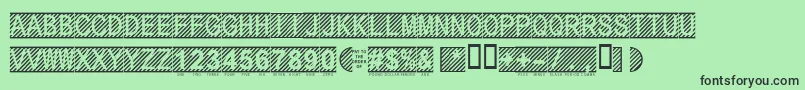 Secure12a Font – Black Fonts on Green Background