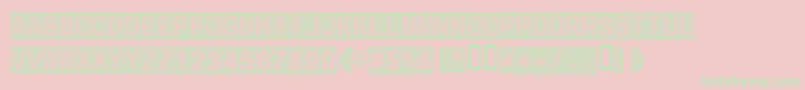 Secure12a Font – Green Fonts on Pink Background