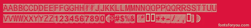 fuente Secure12a – Fuentes Verdes Sobre Fondo Rojo